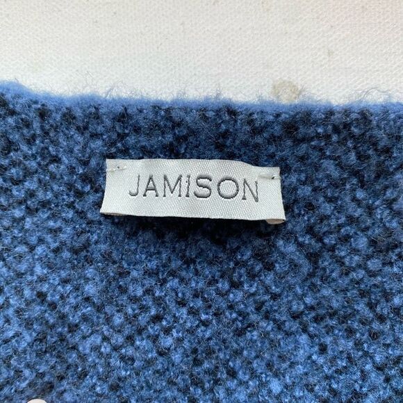 Jamison Blue Leopard Print Sweater Pullover - Picture 4 of 13
